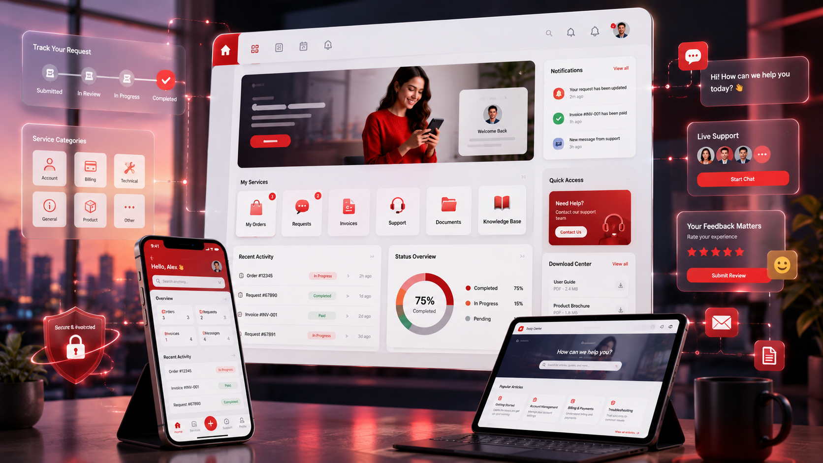 Customer Portal Platform Interface